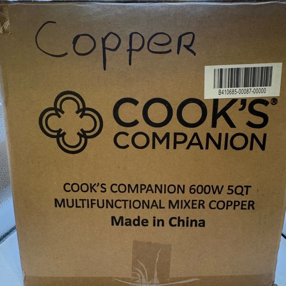Cooks Companion 600W 5QT Open Mixer CCDM2 Copper Rose Gold + Extra Bowl